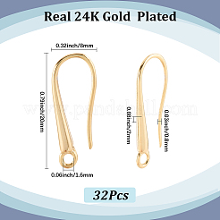 32 шт латунные серьги крючки KK-SC0006-57G