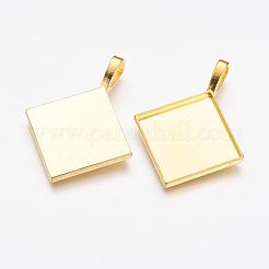 Ромб сеттинги кабошон сплава кулон&nbsp;PALLOY-D336-G-NR