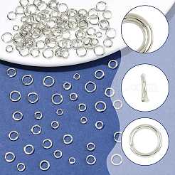 400 stücke 4 arten offene biegeringe messing biegeringe&nbsp;KK-FS0002-08P