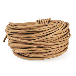 Cordón de cuero redondo para abalorios de 15 m&nbsp;WL-TA0001-05