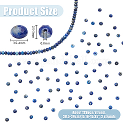 2 нити натуральных бусин из лазурита G-NB0005-77
