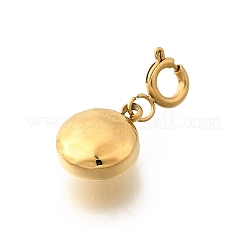 Плоские круглые подвесные украшения из нержавеющей стали 304&nbsp;STAS-H202-32G