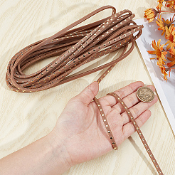 Плоский кожаный шнур для сапожника с металлической заклепкой&nbsp;LS-AJEW-WH0561-08A