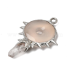 Gros pendentifs de pierres précieuses naturelles et synthétiques mélangées&nbsp;G-G466-02P