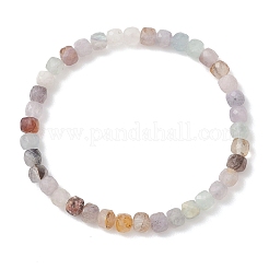 Браслеты из натуральных кубических бусин флюорита для женщин&nbsp;BJEW-JB13175