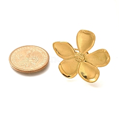 Кольцо-манжета из нержавеющей стали 304 с цветком для женщин RJEW-R006-03G-02