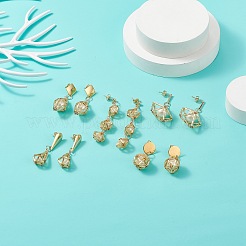 5 paio di orecchini pendenti con perle di conchiglia in stile 5&nbsp;EJEW-JE05087