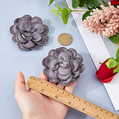 2 Stück Blumen-Schuhschnallenclips aus Polyester&nbsp;DIY-FH0010-56B