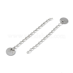 変色しない304ステンレススチールチェーンエクステンダー  ステンレス鋼色  56x2mm&nbsp;STAS-I304-26B-P