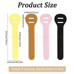 24 Stück 4 Farben PVC-Reißverschlusslaschen&nbsp;PVC-GF0001-02A-02