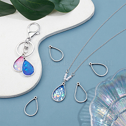 16 шт. подвески из нержавеющей стали 304 с открытой задней частью FIND-UN0002-90A