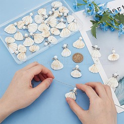 6 стиль подвески-ракушки из медной проволоки&nbsp;FIND-AR0005-14