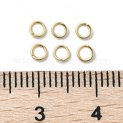 304ステンレススチール丸カン  オープン丸カン  ゴールドカラー  24ゲージ  3x0.5mm  内径：2mm&nbsp;STAS-E113-18G