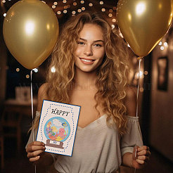 Океанский хрустальный шар DIY-WH0309-1831