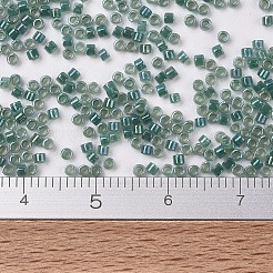 MIYUKIデリカビーズ  シリンダー  日本製シードビーズ  11/0  （db1768)フォレストグリーンライニングオパールab  1.3x1.6mm  穴：0.8mm  約10000個/袋  50 G /袋&nbsp;SEED-X0054-DB1768