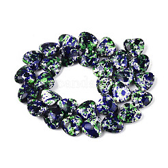 С напылением окрашенные синтетические бирюзовые бусинки G-N352-28A-07