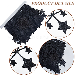 5 ярд полиэстеровой кружевной ленты со звездами&nbsp;OCOR-GF0004-05A