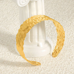 Текстурированные браслеты-манжеты из нержавеющей стали 304 для женщин&nbsp;AR7791-2