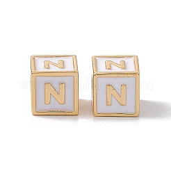 Стойки покрытие латунь эмаль бисер KK-B060-04G-04N