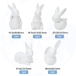 5 шт. 5 стиля фарфорового украшения для витрины AJEW-GL0002-01