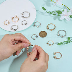 12 шт. 6-х видов застежек-зажимов из сплава в форме буквы С для шляпы&nbsp;FIND-PH0028-76