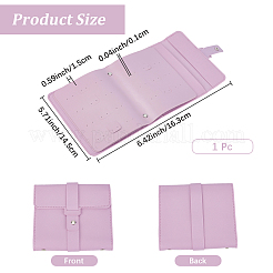 1 rouleau de boucles d'oreilles rectangulaires en similicuir PU&nbsp;ABAG-CL0001-37A