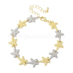 Браслеты из латунной цепочки для женщин BJEW-G762-01GP-03