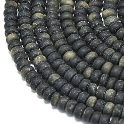 Естественный золотистый отлив обсидиан бисер пряди&nbsp;G-P575-A29-6x4mm