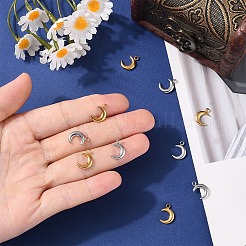 5 шт. подвески в виде луны из нержавеющей стали 304&nbsp;STAS-YW0003-01G