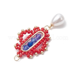 Стеклянные цилиндрические ромбовидные подвески из бисера&nbsp;PALLOY-MZ00651-02