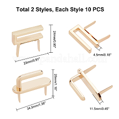 20шт 2 стиля сплава сумка аксессуары для поворотного замка&nbsp;FIND-WR0001-58