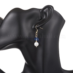 3 пара круглых серег из натурального культивированного пресноводного жемчуга из нержавеющей стали 304 EJEW-JE06817-01