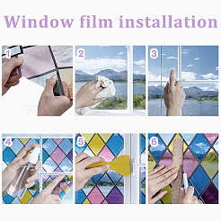 PVC-Selbstklebe-Glasaufkleber&nbsp;DIY-WH0349-541