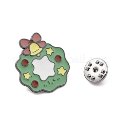 Broche en alliage de zinc émaillé sur le thème de Noël pour vêtements de sac à dos&nbsp;LS-JEWB-R003-02EB-02