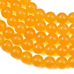 Gefärbt natürlichen weißen Jade Perlen Stränge&nbsp;GG-CBAD029-A11-10mm