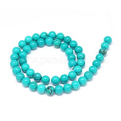 Естественно Howlite круглый шарик нити&nbsp;X-TURQ-E022-38B-8mm