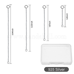 Anlaufschutz 4 Stück 4 Stile Sterling Silber Kabel Kettenverlängerung&nbsp;STER-GL0001-03