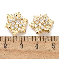 Стойка покрытие латунные микропаве прозрачные кубические циркониевые кнопки KK-K293-11G