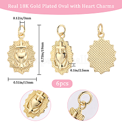 6шт латунные подвески&nbsp;KK-BBC0009-54