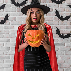 Тканевое пончо на Хэллоуин AJEW-WH20067-055