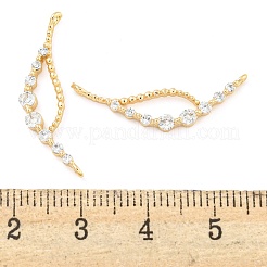 Покрытие стойки латунь микропаве прозрачные кубические циркониевые подвески&nbsp;KK-F089-06G