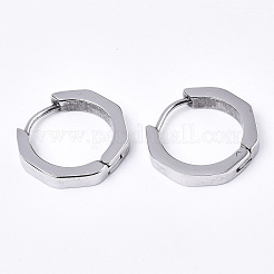 Orecchini a cerchio huggie in acciaio inossidabile 304 anti-ossidazione&nbsp;LS-EJEW-N016-003