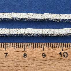 Гальванические бусины из натуральной лавы G-I360-K04-04