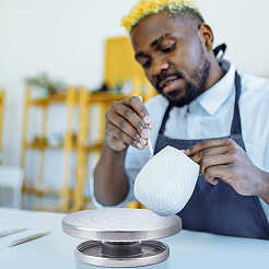 Вращающаяся витрина из алюминиевого сплава&nbsp;AJEW-WH0419-65