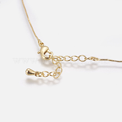Collane ciondolo in ottone&nbsp;NJEW-I105-04G