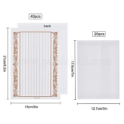 Rechteck mit Muster Briefpapier Briefpapier&nbsp;DIY-CP0004-58