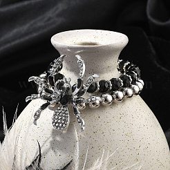 Браслеты с подвесками из пластика и сплава в стиле панк&nbsp;LS-BJEW-K269-01P