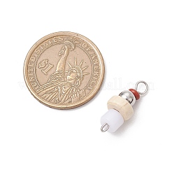 Звенья из натуральной красной яшмы в форме рондель&nbsp;PALLOY-JF03967-01