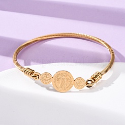 Браслеты из нержавеющей стали 304 для женщин BJEW-K280-01G