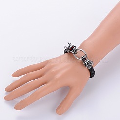 Braccialetti da uomo in corda di finta pelle&nbsp;BJEW-JL051